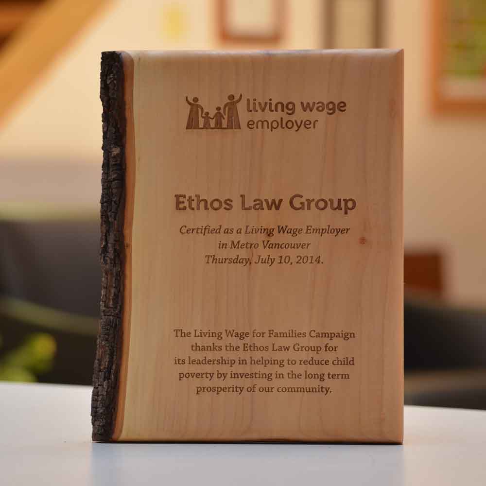 Living Wage Plaques