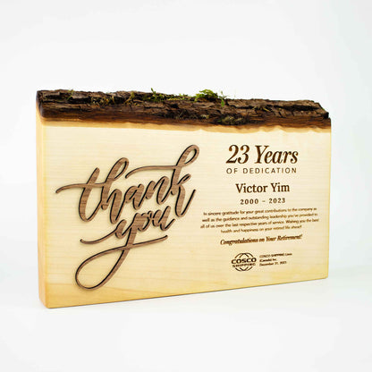 Gratitude Award - Maple Wood