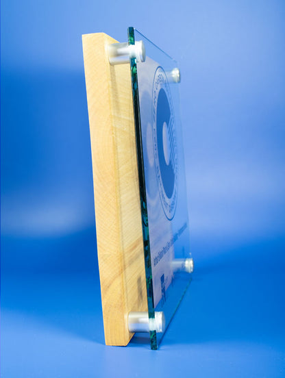 Harmony Wall Plaque - Maple Wood & Glass