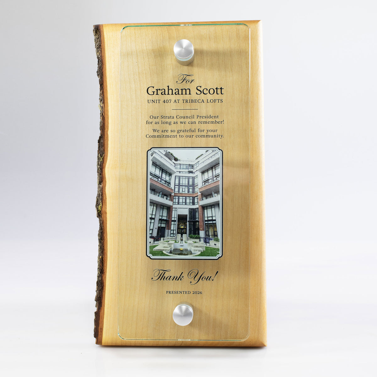 Canopy Wall Plaque - Maple Wood & Glass