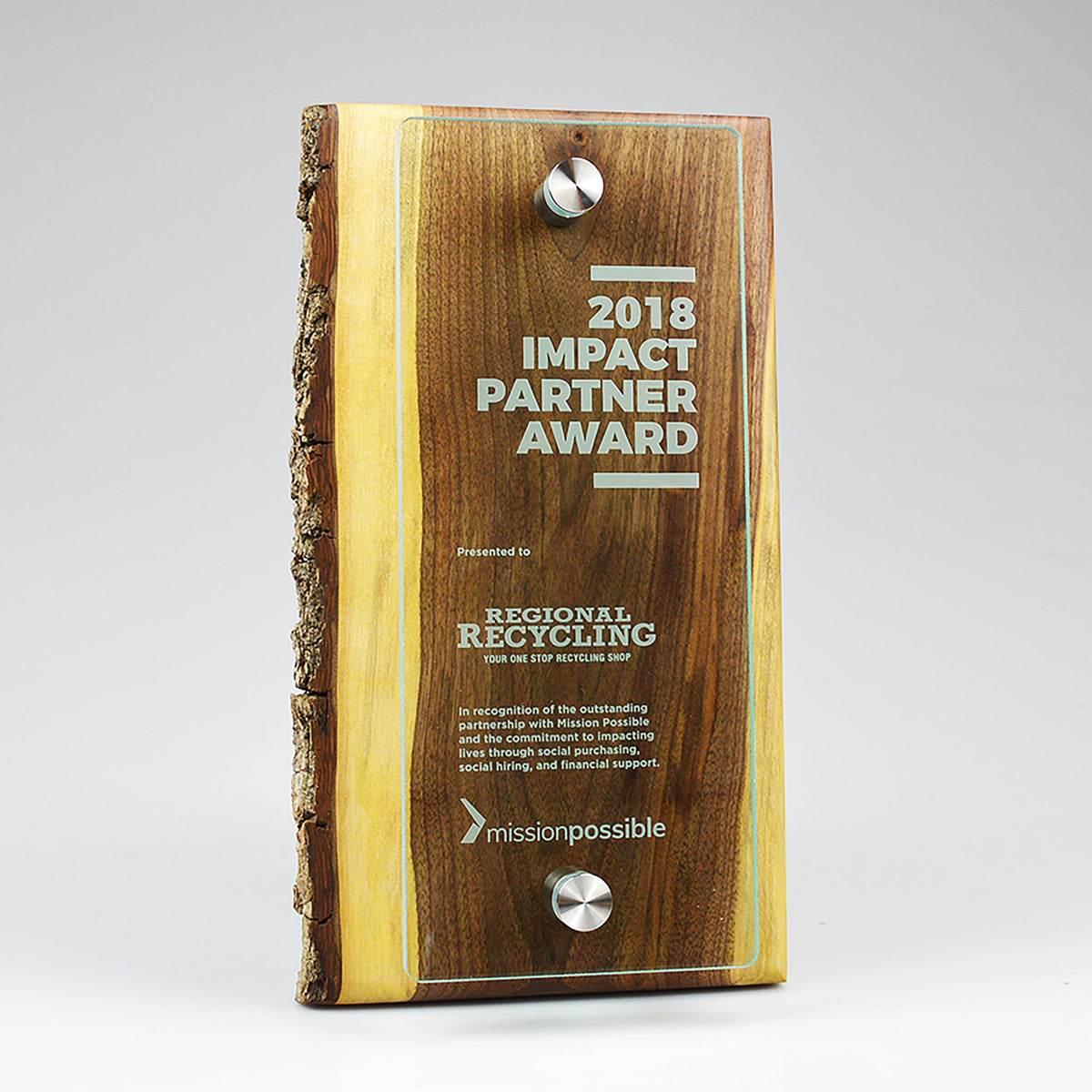 Canopy Wall Plaque - Walnut Wood & Glass