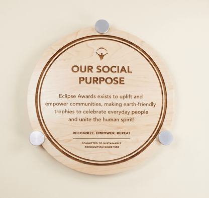 Halo Wooden Wall Plaque - Add Your Certification Awards Logo