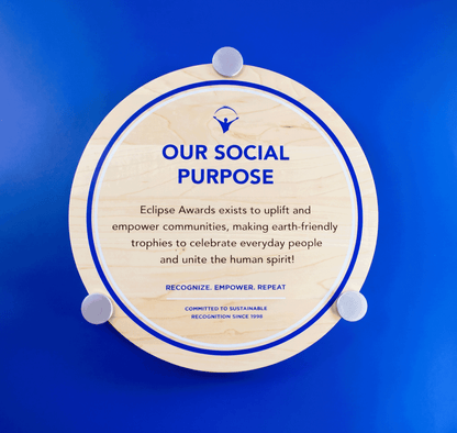 Halo Wooden Wall Plaque - Add Your Certification Awards Logo